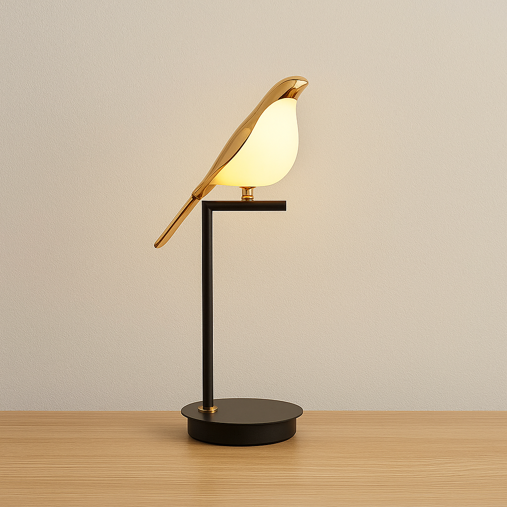 Hdc Bird Statue Table Home Decorations Bedside Table lamp for Bedroom Living Room Study