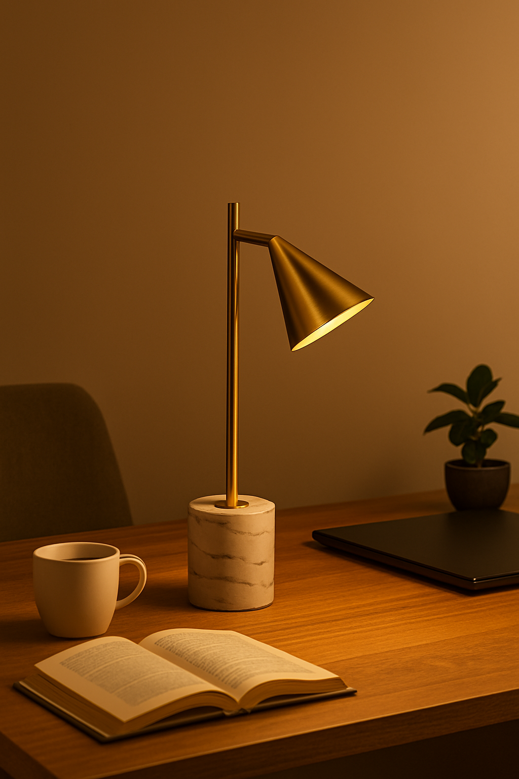 Hdc Nordic style bedroom living room study desk bedside GOLD Table lamp