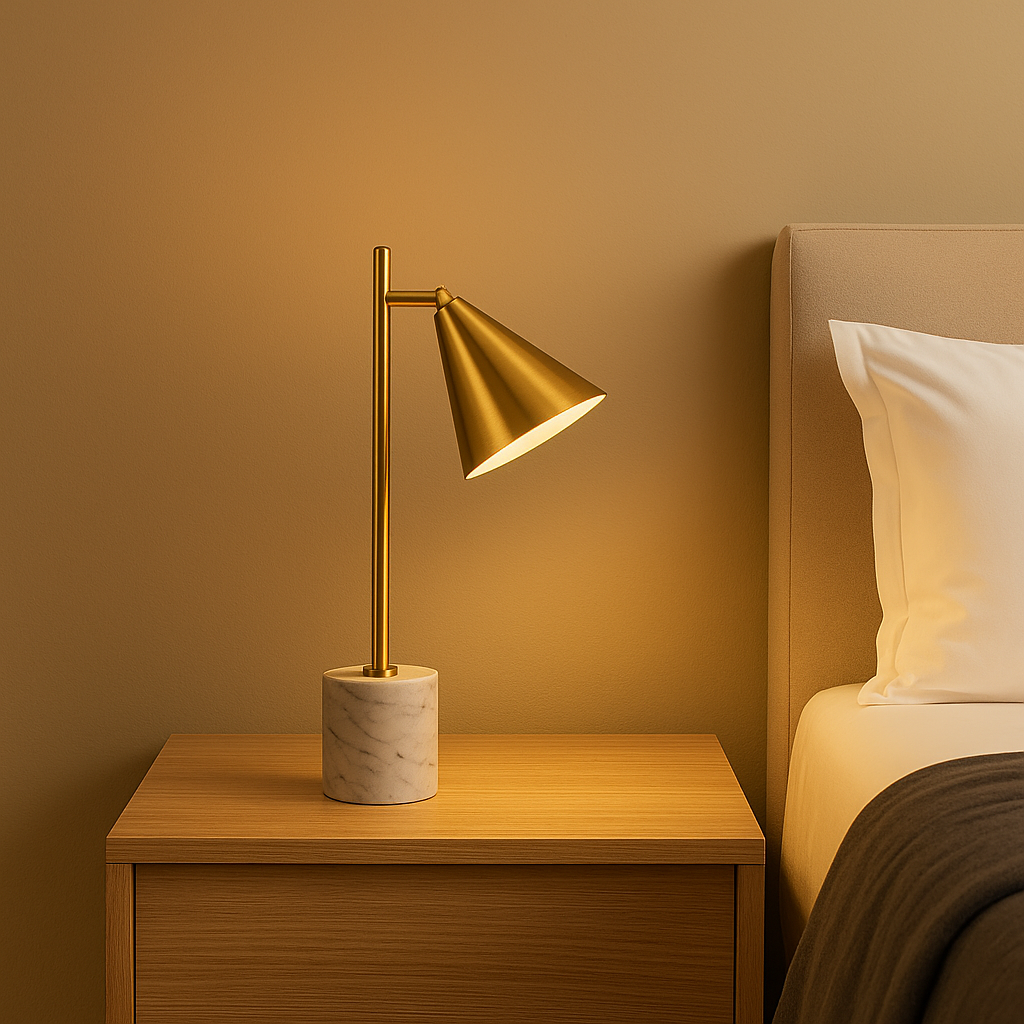 Hdc Nordic style bedroom living room study desk bedside GOLD Table lamp