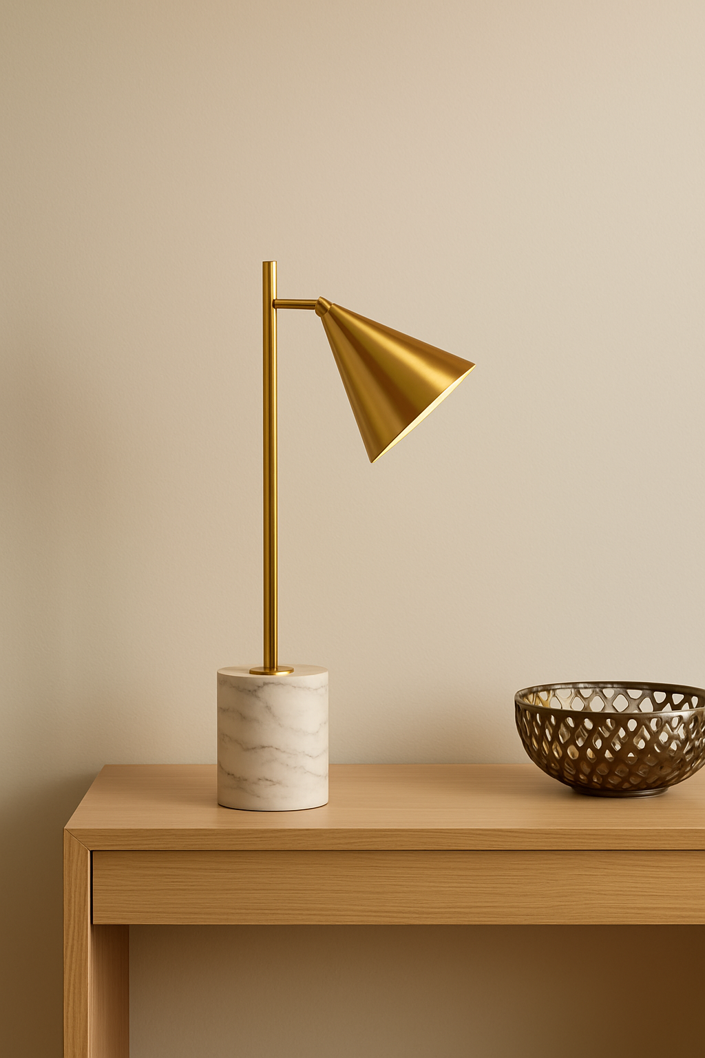 Hdc Nordic style bedroom living room study desk bedside GOLD Table lamp