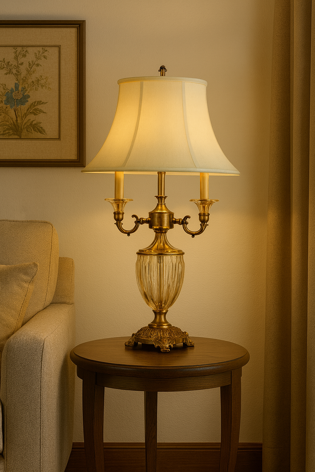 Hdc Three-Headed Candle Crystal European High-end Bedroom Hotel Decorative Table Lamp