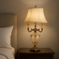 Hdc Three-Headed Candle Crystal European High-end Bedroom Hotel Decorative Table Lamp