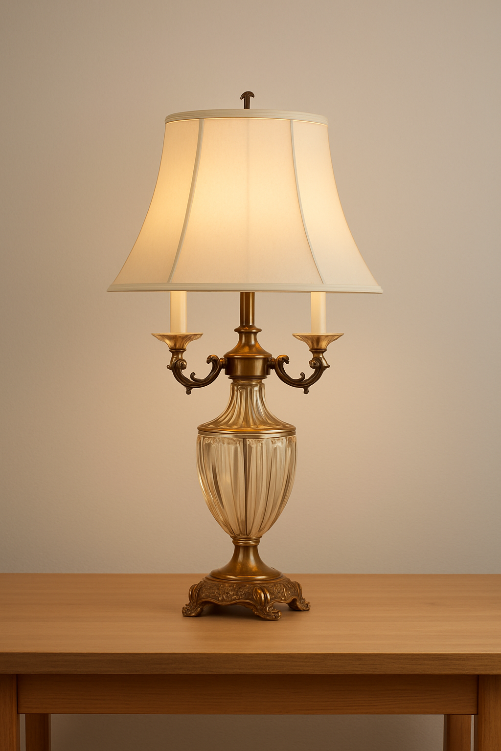 Hdc Three-Headed Candle Crystal European High-end Bedroom Hotel Decorative Table Lamp