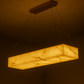 HDC 950mm Rectangular Alabaster Ceiling Light Chandelier For Living Room