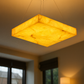 HDC 600mm Rectangular Alabaster Ceiling Chandelier Light For Living Room