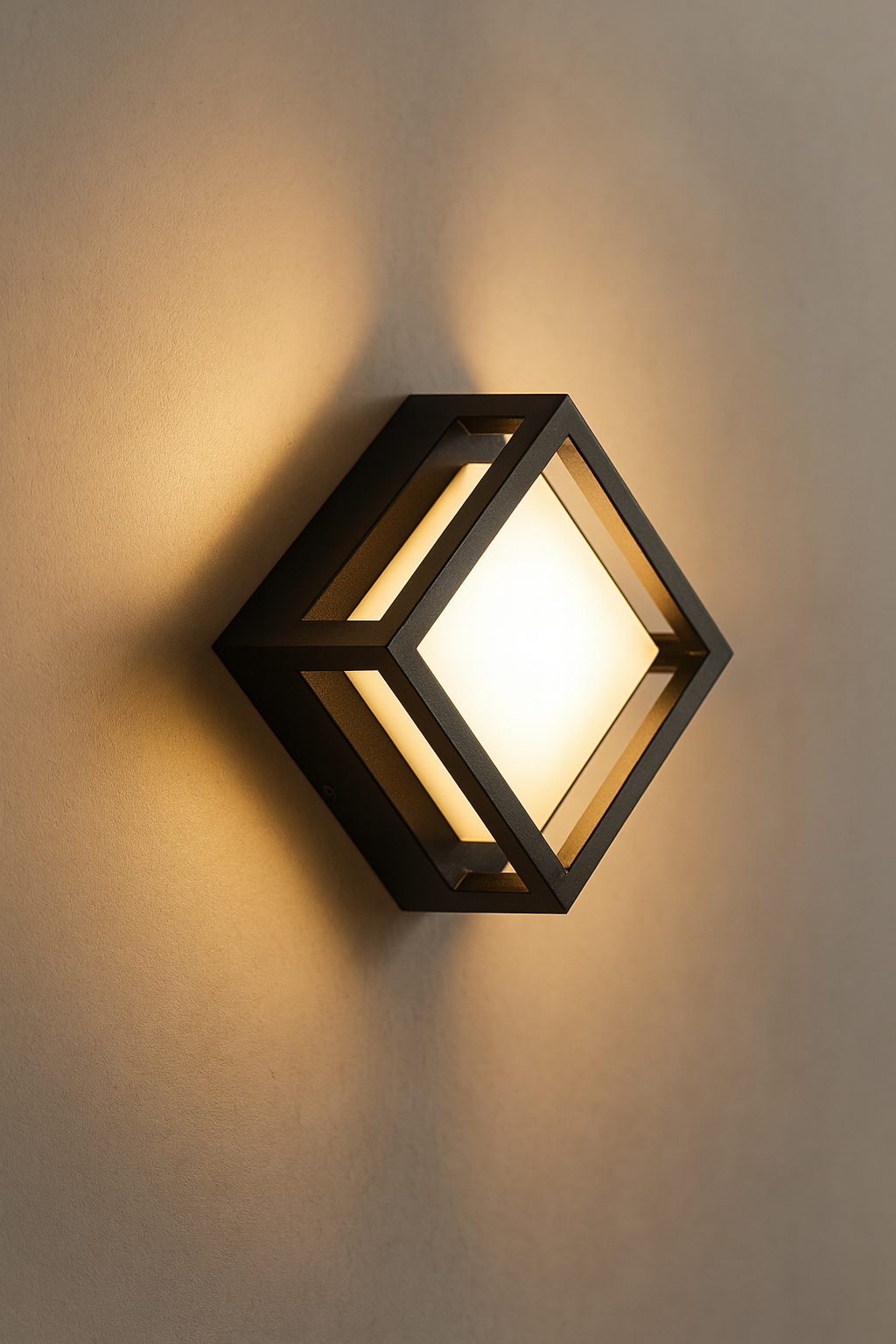 HDC Led Outdoor Wall Gate Lamp Modern Up And Down Wall Sconce Light Fixtures Square 12w 3000k Waterproof Acrylic Wall Light (Warm White)