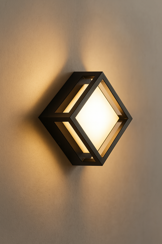 HDC Led Outdoor Wall Gate Lamp Modern Up And Down Wall Sconce Light Fixtures Square 12w 3000k Waterproof Acrylic Wall Light (Warm White)