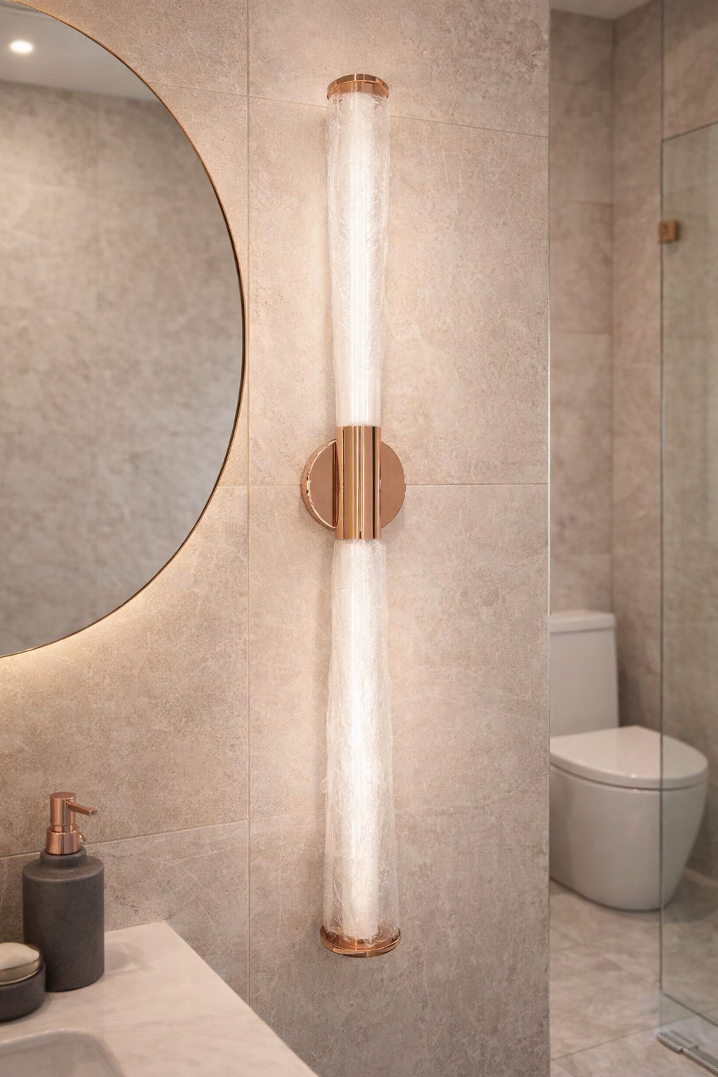 Hdc Golden Finish Mirror Vanity Bathroom Picture Dressing Wall Light - Tricolor