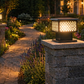 HDC Modern Black Finish, Water-Resistant Outdoor LED Gate Light for Courtyard Door Decorative Lamp