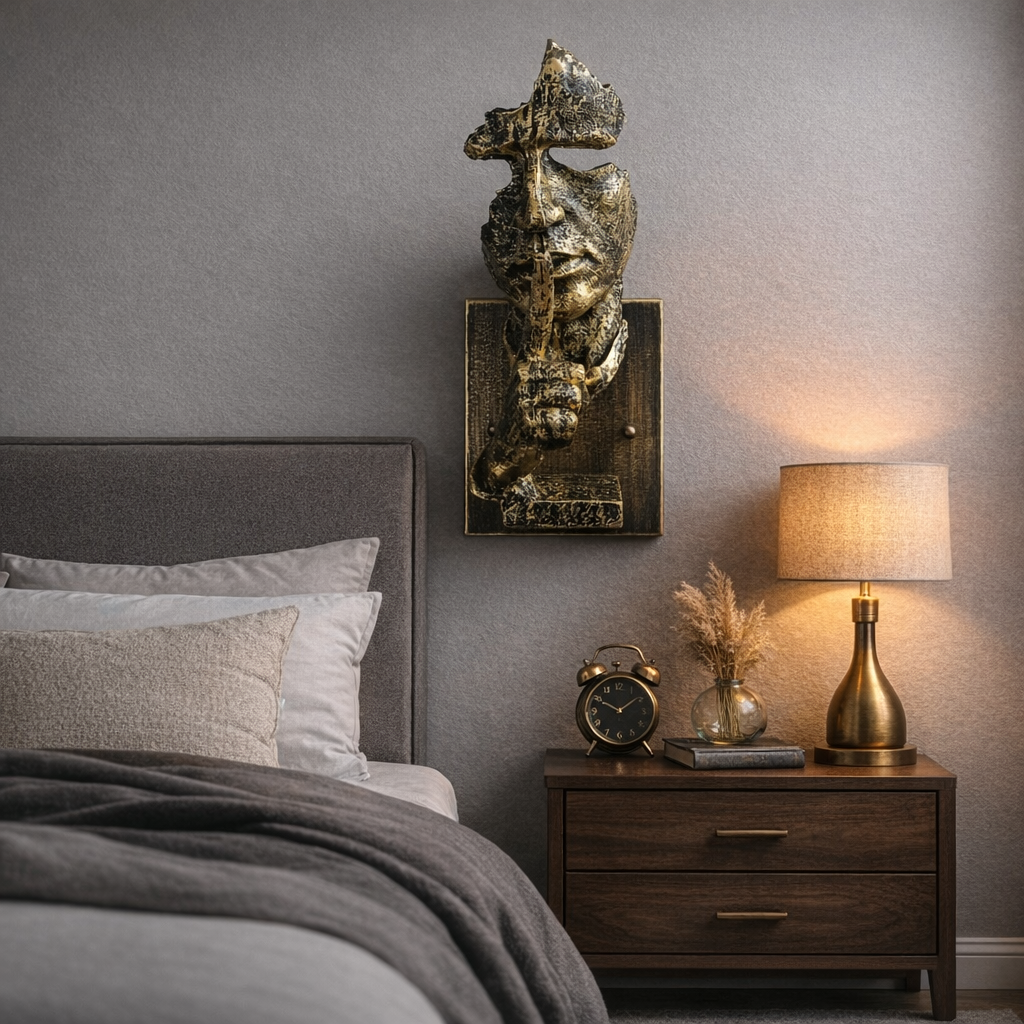 HDC Modern Artistic Face Sculpture Wall Light