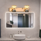 HDC Premium Crystal Glass LED Mirror Light with Gold Finish
