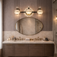 HDC 3 Light Luxury Triple Globe Mirror Light for Bathroom, Vanity Areas