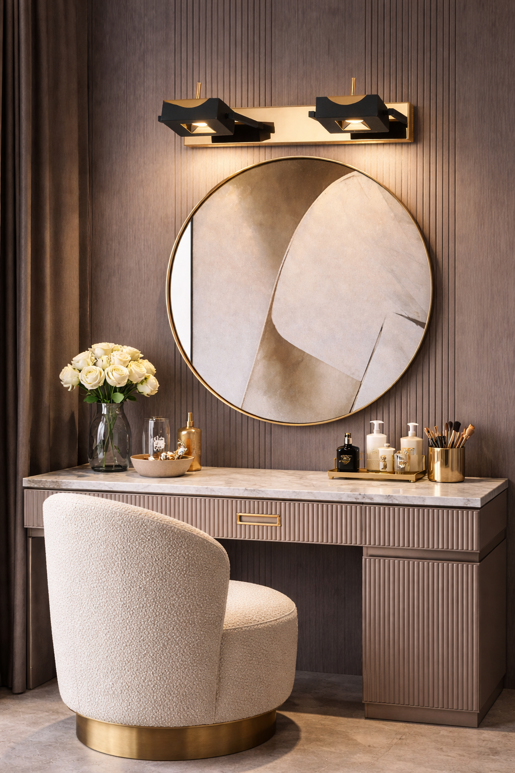 HDC Premium Modern Dual Finish LED Mirror Light for Bathroom & Vanity