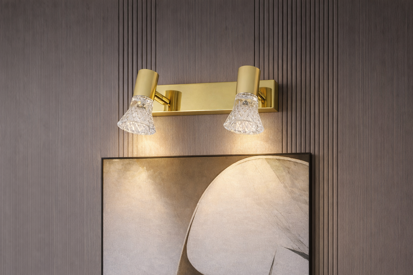 HDC Premium Gold 6/9 Watt Mirror Light with Adjustable Spot Heads for Bathroom Vanity & Dressing Area