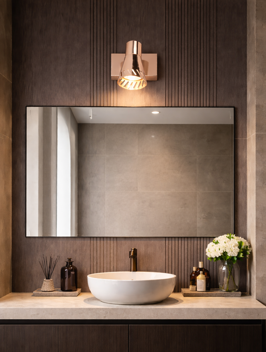 HDC 18/12/6 Watt Premium Rose Gold Finish Adjustable Mirror Light for Bathroom, Vanity