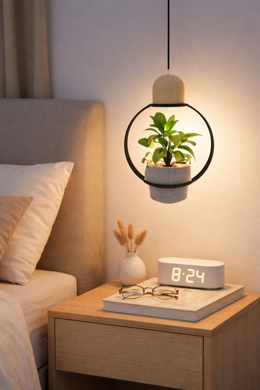 HDC Premium Modern Hanging Planter Pendant Light for Bedroom & Living Spaces