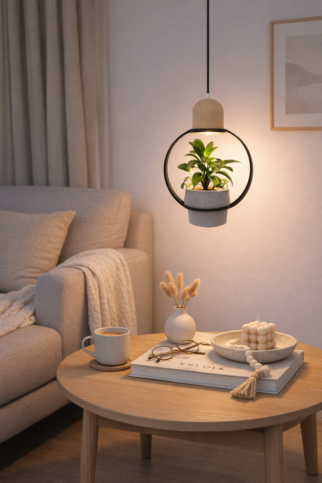 HDC Premium Modern Hanging Planter Pendant Light for Bedroom & Living Spaces
