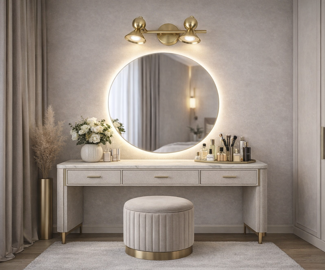 HDC 5/10/15W Adjustable Gold Designer Mirror Light