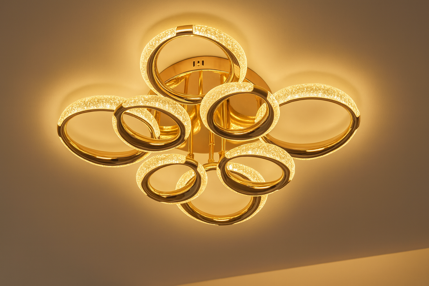 HDC Modern Minimalist Circle Ring Led Ceiling Lamp Light Luxury Acrylic Living Room Lights Lighting Bedroom Lamps Luster Fixtures