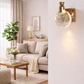 Hdc 12 Watts Crystal Gold LED Wall Lamp Bedside Hallway Light