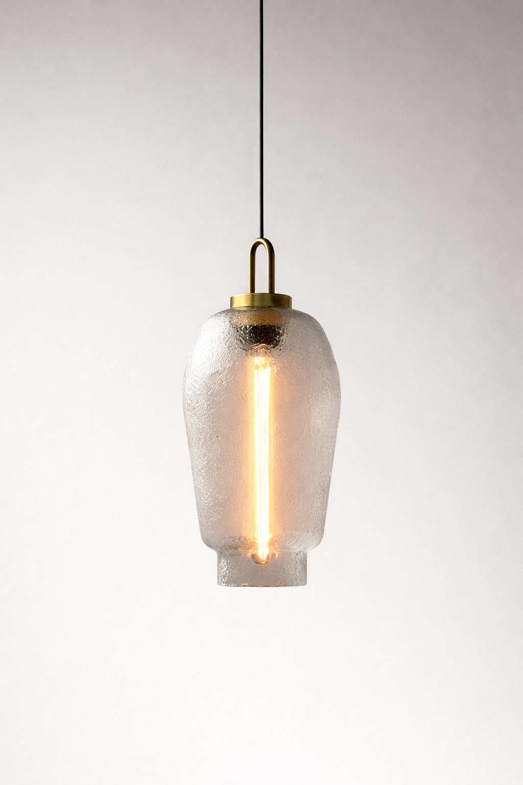 HDC Nordic handblown crater pattern Smoke Glass Pendant Hanging lamp