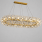 HDC 1000mm Crystal Design Luxury Oval Chandelier Light for Dining