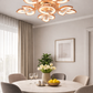 HDC FGD & RGD Finish 5+1 Ring Crystal LED Ceiling Chandelier Light for Living Room