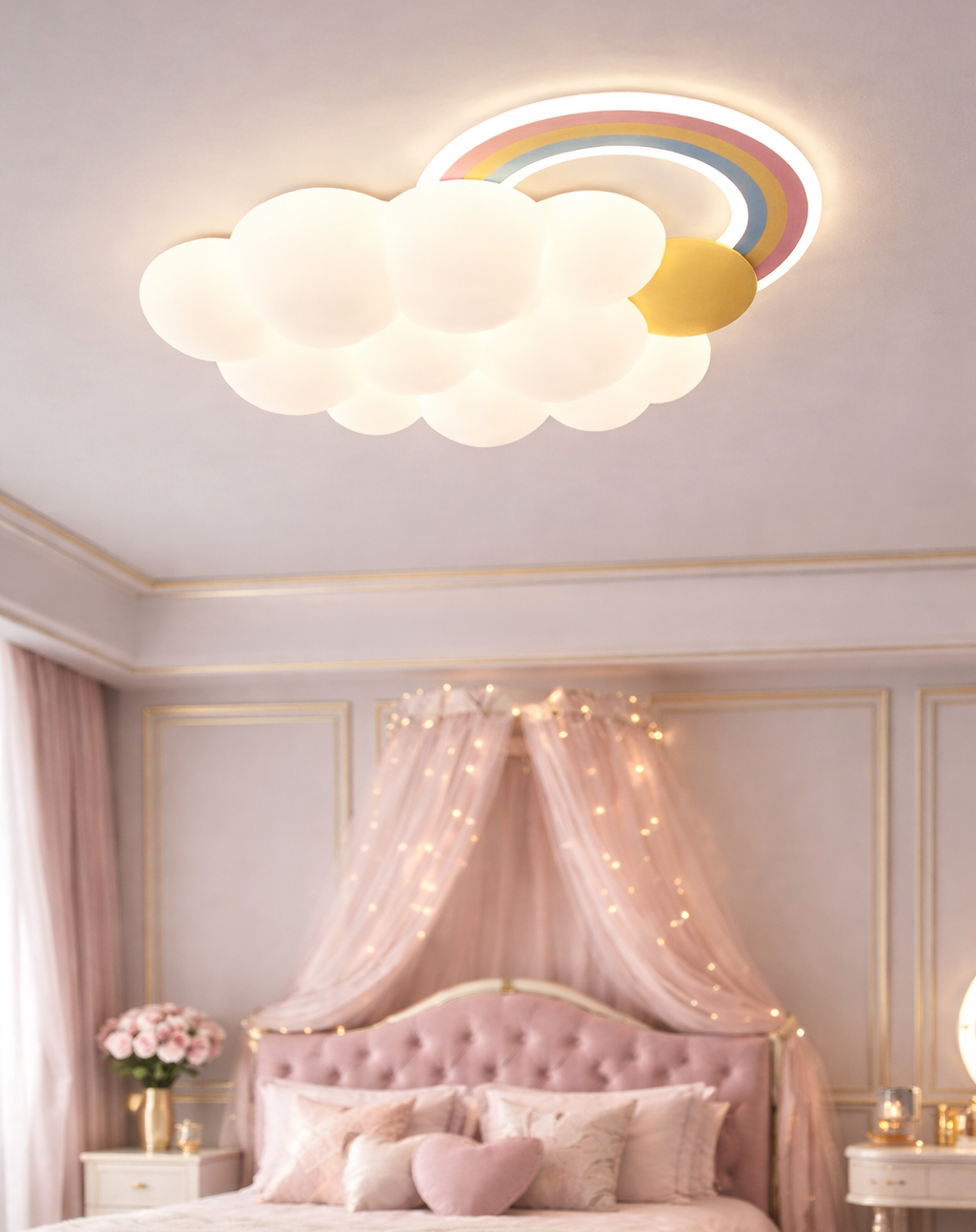 HDC Nordic Cloud Child Stylish Ceiling Lights For Girl Bedroom Nursery Children's Room Chandelier Home Decor