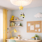 HDC Kids Cloud Panda Star Hanging Pendant Light for Bedroom & Playroom