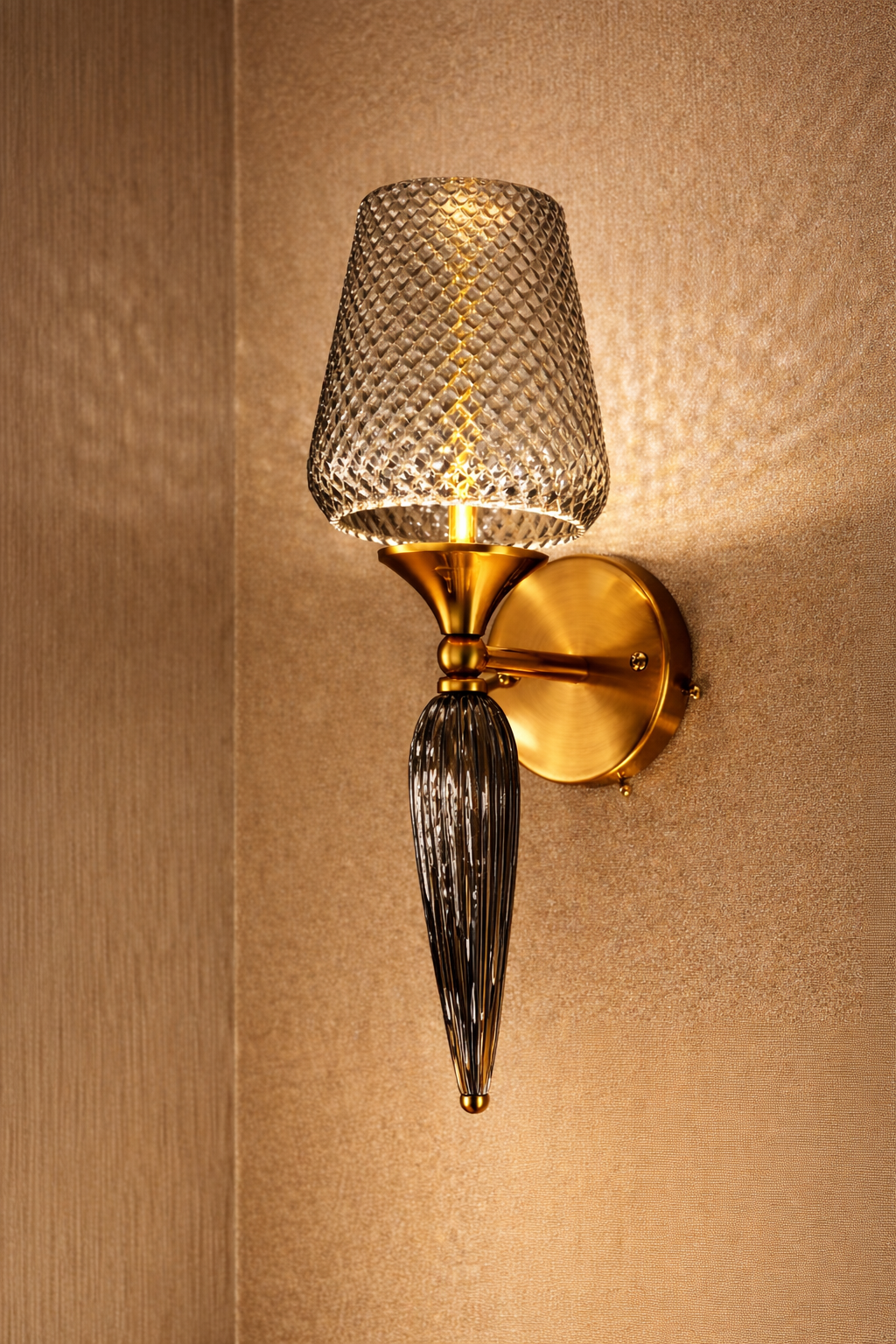 HDC Premium Smoke & Amber Ambient Wall Light for Hotel & Home Interiors