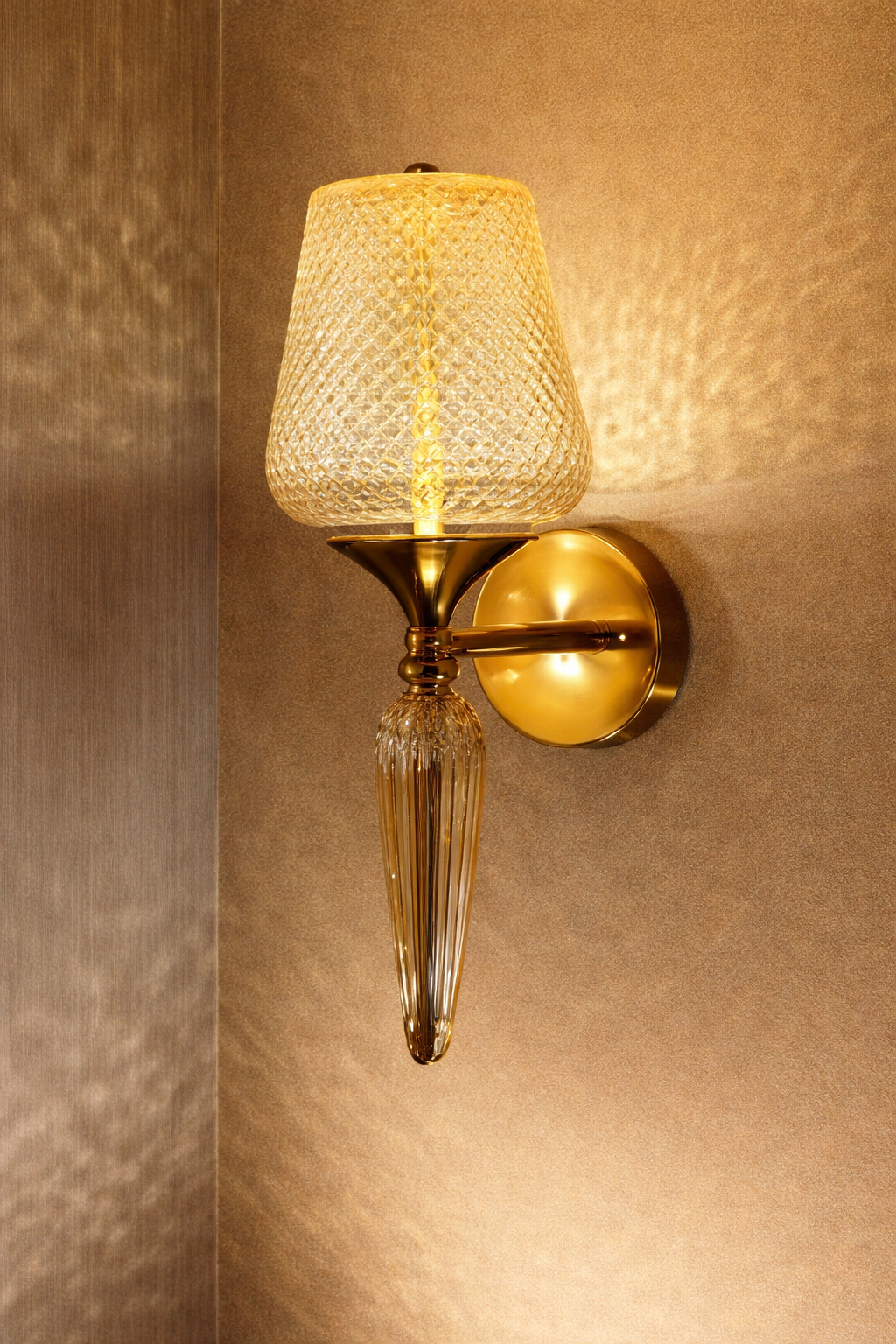 HDC Premium Smoke & Amber Ambient Wall Light for Hotel & Home Interiors