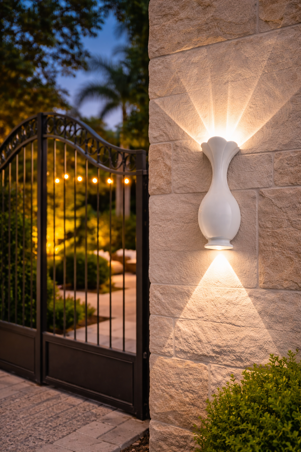 HDC Luxury Brown/ Grey Dual Glow Outdoor Light for Outdoor Spaces