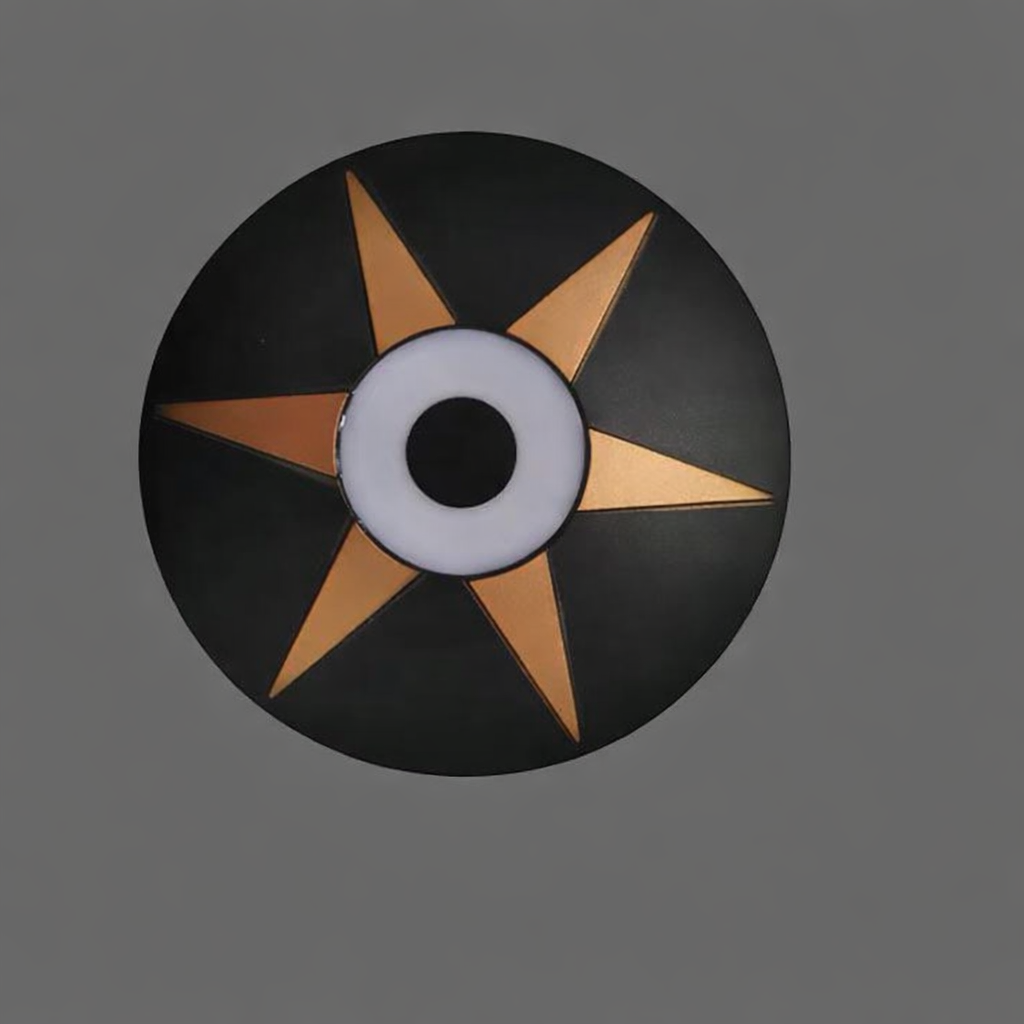 HDC 8w Luxury Designer Black & Gold LED Outdoor Wall Light for Bedroom, Living Room & Hallway