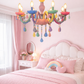 HDC 6 Lights Colorful Kids Fantasy Chandelier Ceiling Light for Children’s Room