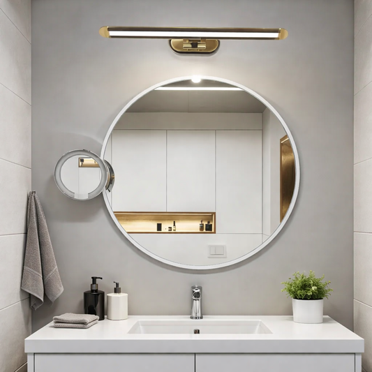 HDC Antique Brass Finish Metal Body 3 Step Color Picture Light, Bathroom Vanity Led Mirror Light (Warm White,White,Neutral White)