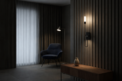 HDC 1 Arm Luxury Modern Black LED Wall Light for Bedroom, Living Room, Hotel & Hallway