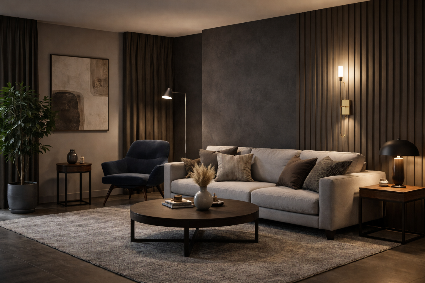 HDC 1 Arm Luxury Modern Black LED Wall Light for Bedroom, Living Room, Hotel & Hallway