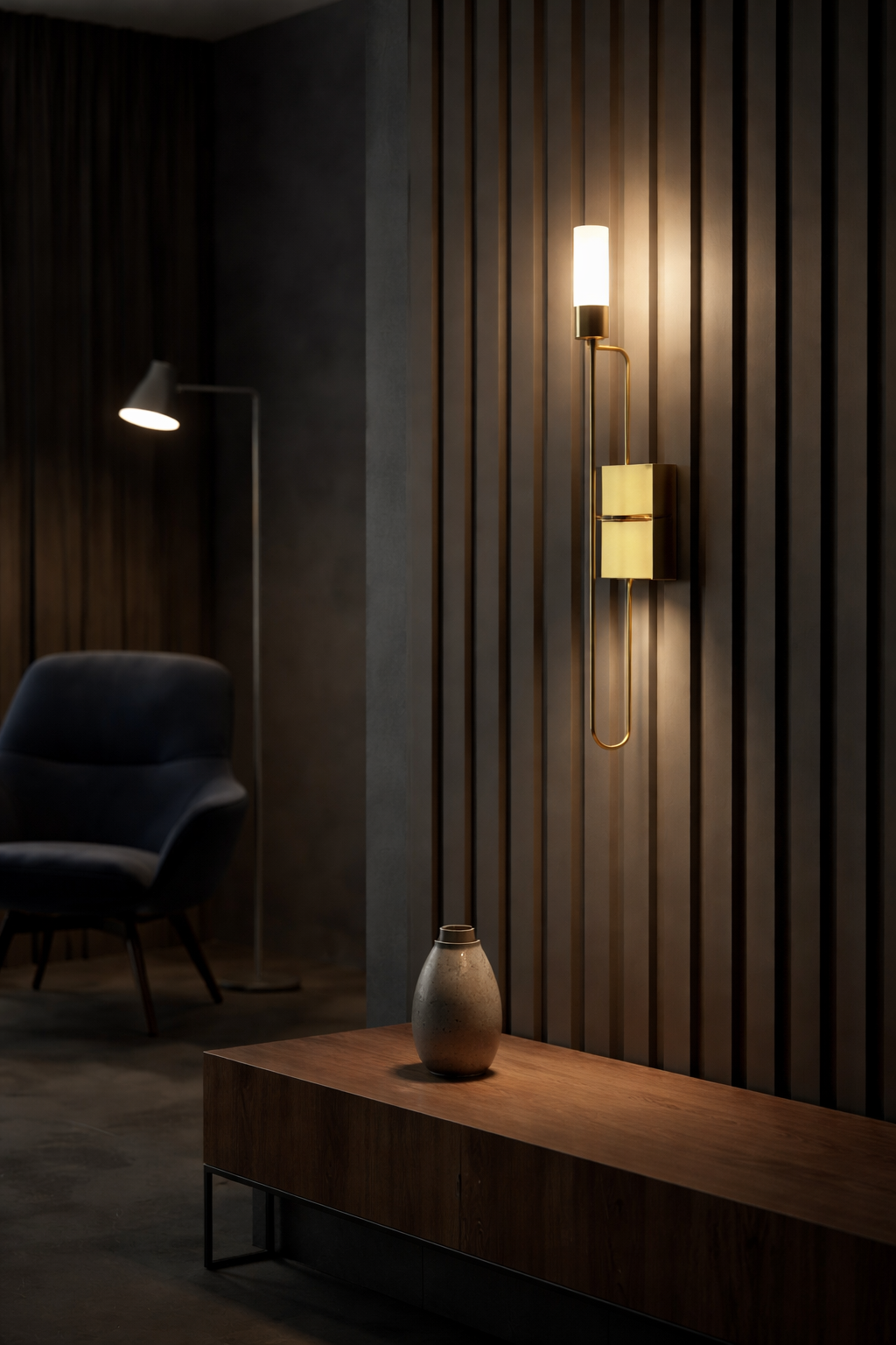 HDC 1 Arm Luxury Modern Black LED Wall Light for Bedroom, Living Room, Hotel & Hallway