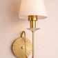 HDC Luxury Gold Fabric Lampshades Wall Light with for Bedroom, Living Room & Hotel Décor