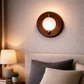 HDC Luxury Wooden Finish Circular Wall Light for Bedroom, Living Room & Ambient Décor