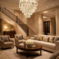 HDC 300/400mm Luxury Crystal Ceiling Light for Living Room & Bedroom