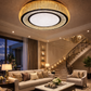 HDC 600/800mm Luxury Crystal Flush Mount Ceiling Light for Bedroom & Living Room