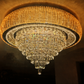 HDC 600/800mm Luxury Gold Crystal Ceiling Chandelier Light for Living Room & Hall