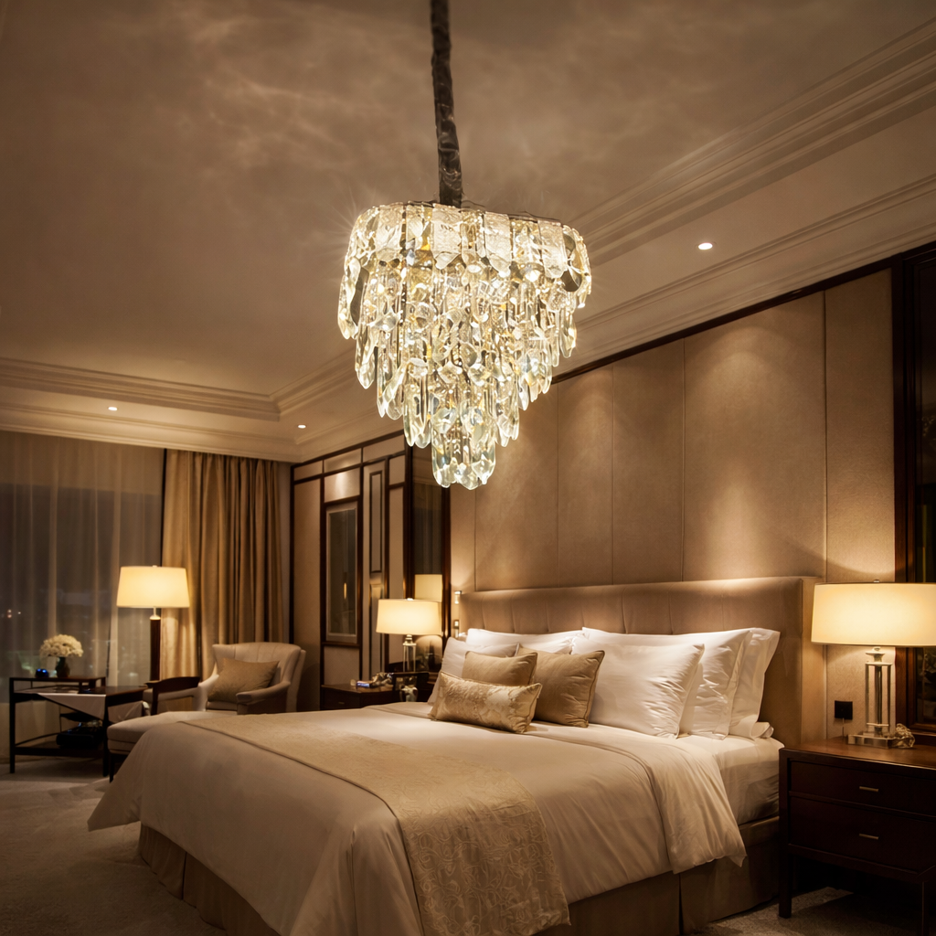 HDC 300/400mm Luxury Crystal Ceiling Light for Living Room & Bedroom