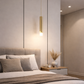 HDC Golden Slim Cylinder LED Pendant Light For Living Room