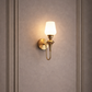 HDC Brass Finish Luxury Classic Wall Light with Glass Shade for Bedroom & Living Room