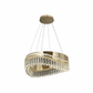 HDC 600mm Luxury Crystal Gold Finish Modern Designer LED Ring Chandelier For Dining & Living Spaces