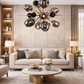 Hdc Sputnik Design Multi-Arm Mid-century Ceiling Chandelier with Gold Finish for Living & Dining Spaces