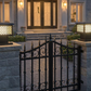HDC Modern Black Finish, Water-Resistant Outdoor LED Gate Light for Courtyard Door Decorative Lamp