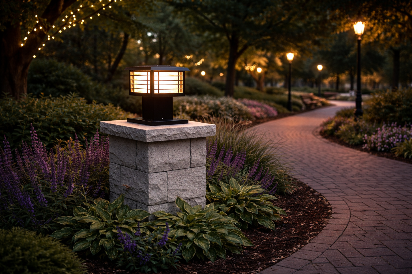 HDC Modern Black Finish, Water-Resistant Outdoor LED Gate Light for Courtyard Door Decorative Lamp